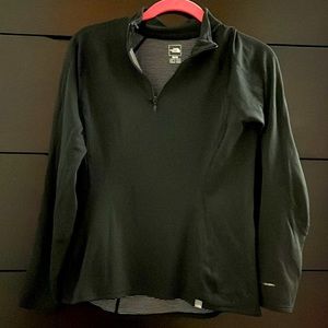 North face black quarter zip, size M